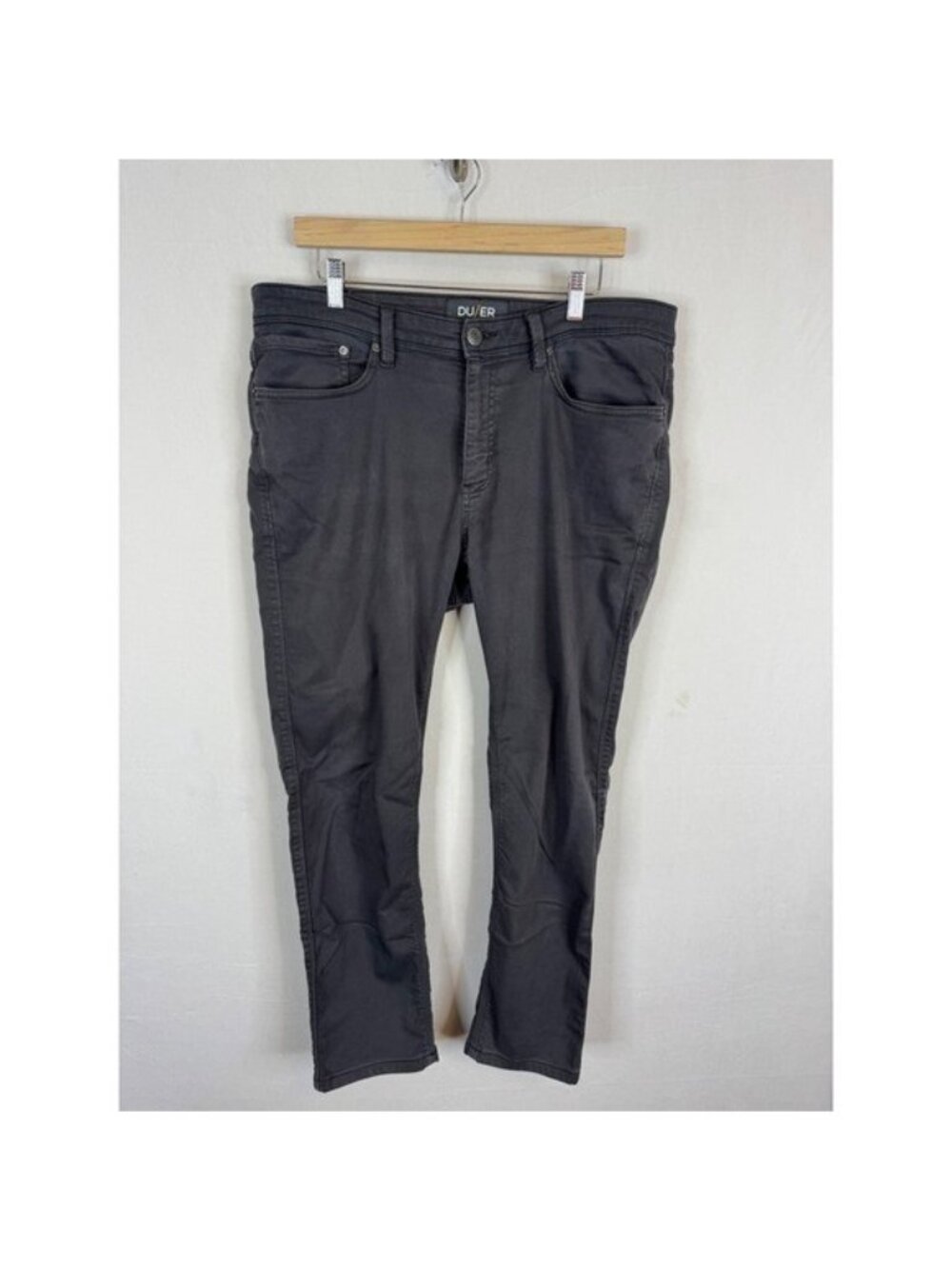 DU/ER No Sweat Slim Fit Pants Charcoal Grey 36x32 Nature2X Performance Trousers
